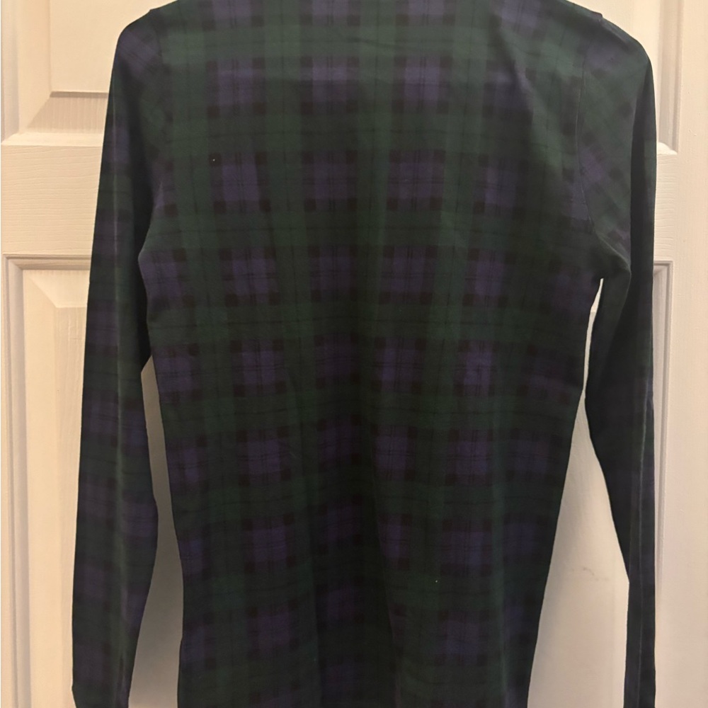J. Crew Plaid Green and Purple Women’s Turtleneck Size XS New